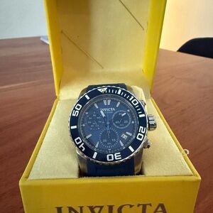Invicta Navy and Silver Dive Watch